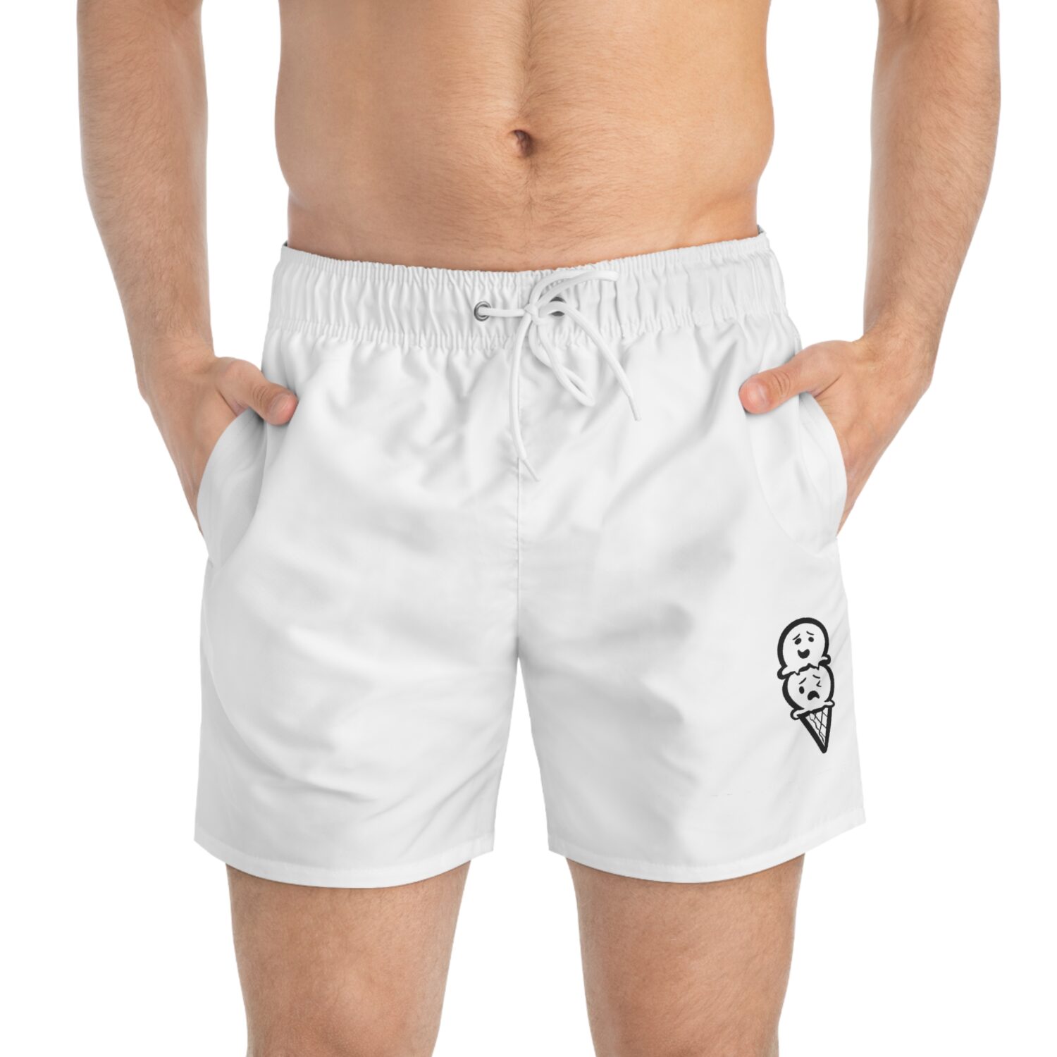 DOUBLESCOOP Swim Trunks | White - Image 3